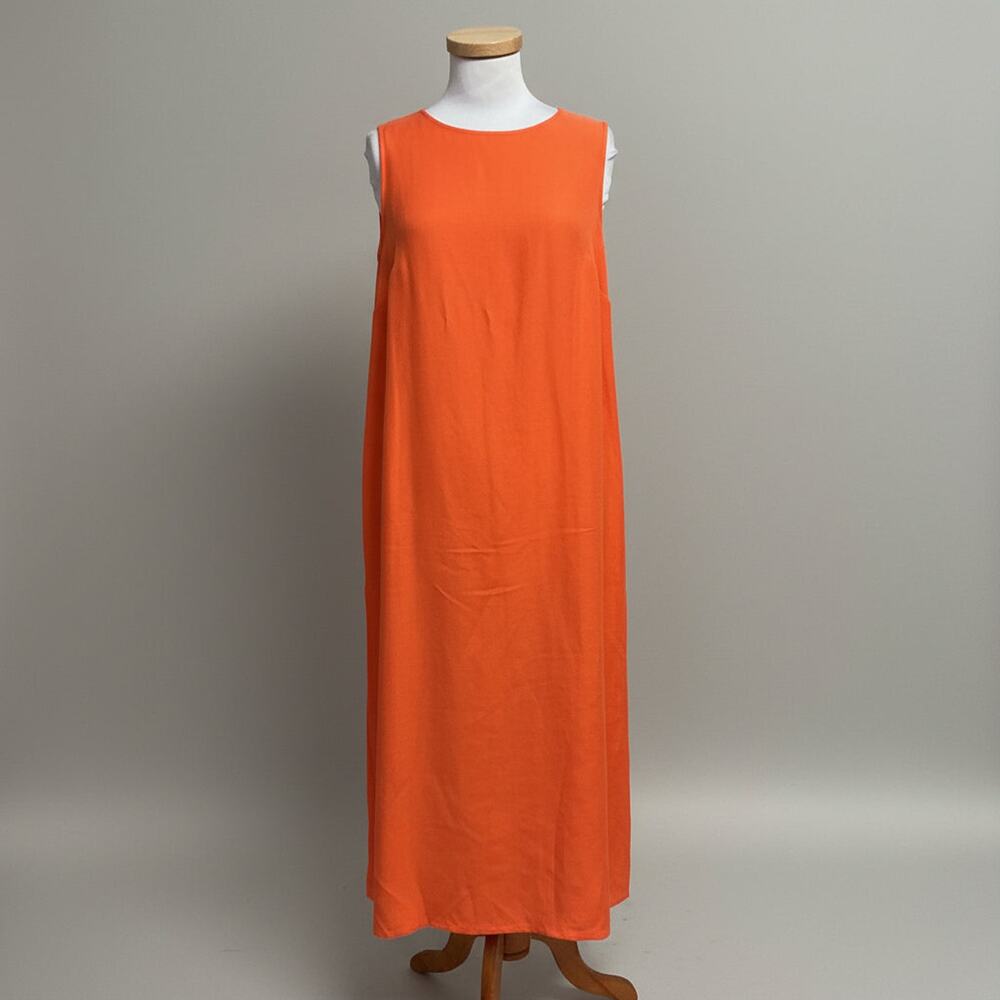 Poeta orange maxi dress, size M